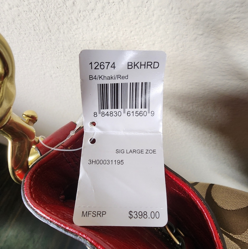 NWT Coach Signature Large Zoe #12674 - Picture 11 of 17